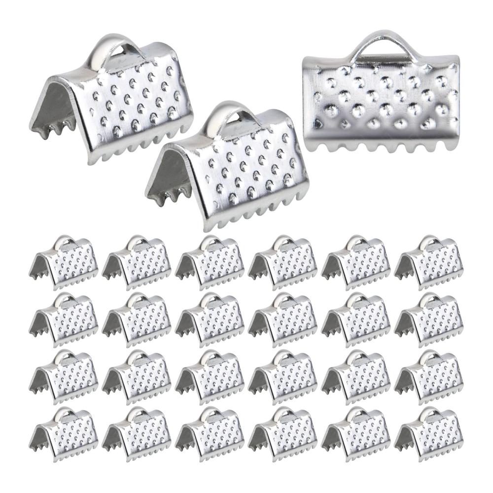 Hochwertige Verschlüsse für DIY Schmuck - Pinch Crimp Enden 500 Stück White Golden Ribbon Klemmenenden Armband - Perfekte Endverschlüsse für Choker und Fußkettchen Basteln - Schmuck Zubehör 10