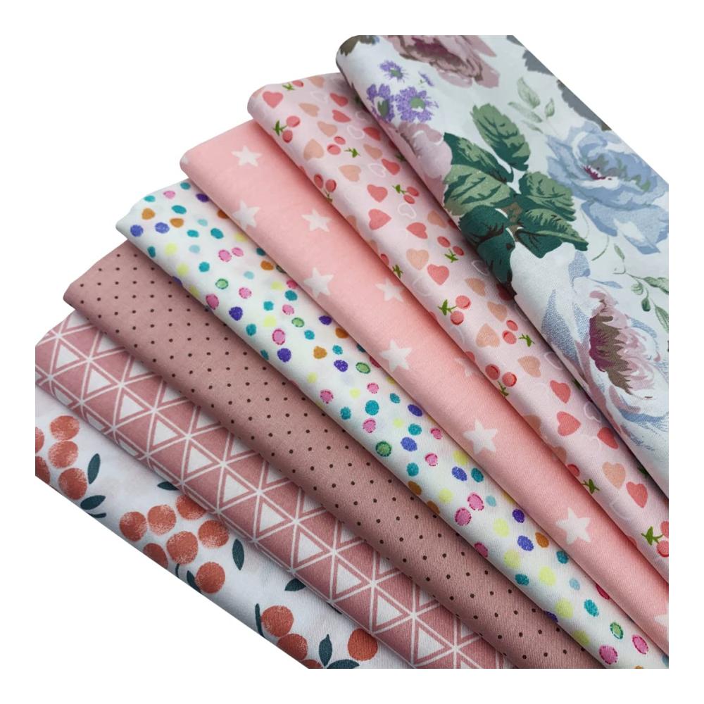 Baumwollstoff Meterware Patchwork Stoffpaket – 7 Stück 50x45 cm – Hochwertige Textilien zum Nähen Basteln & Scrapbooking – Ideal für DIY Projekte & Handwerksarbeiten – Vielseitige Baumwolle