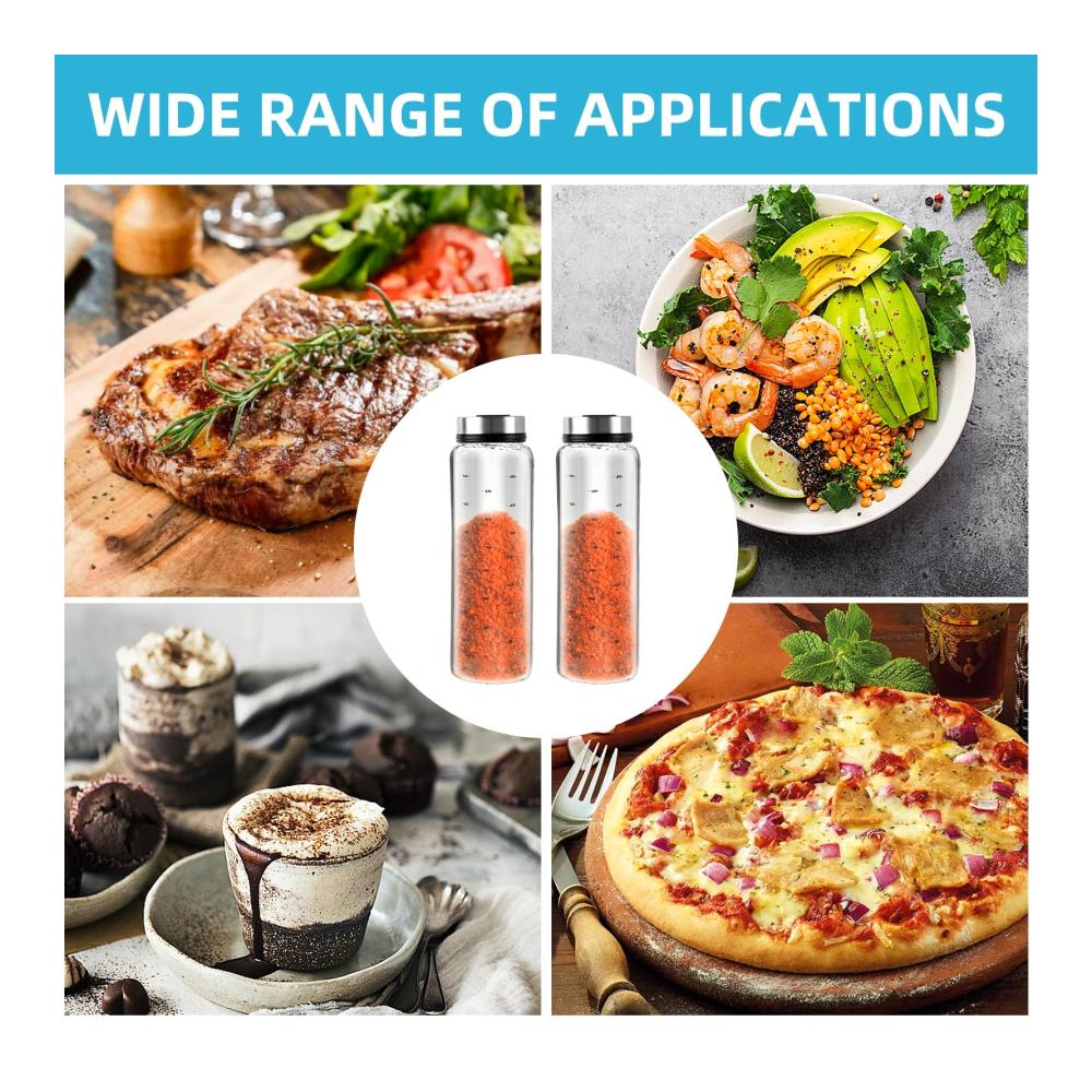 Entdecken Sie den Genuss 2er Set 500 ml Gewürzgläser aus hochwertigem Borosilikatglas mit praktischem Drehdeckel. Perfekte Gewürzstreuer für Küche Esszimmer Grill & Outdoor-Aktivitäten. Mit 3 verschiedenen Edelstahl-Gewürzlöchern für individuellen Geschmack. Frische und Vielfalt in jedem Bissen