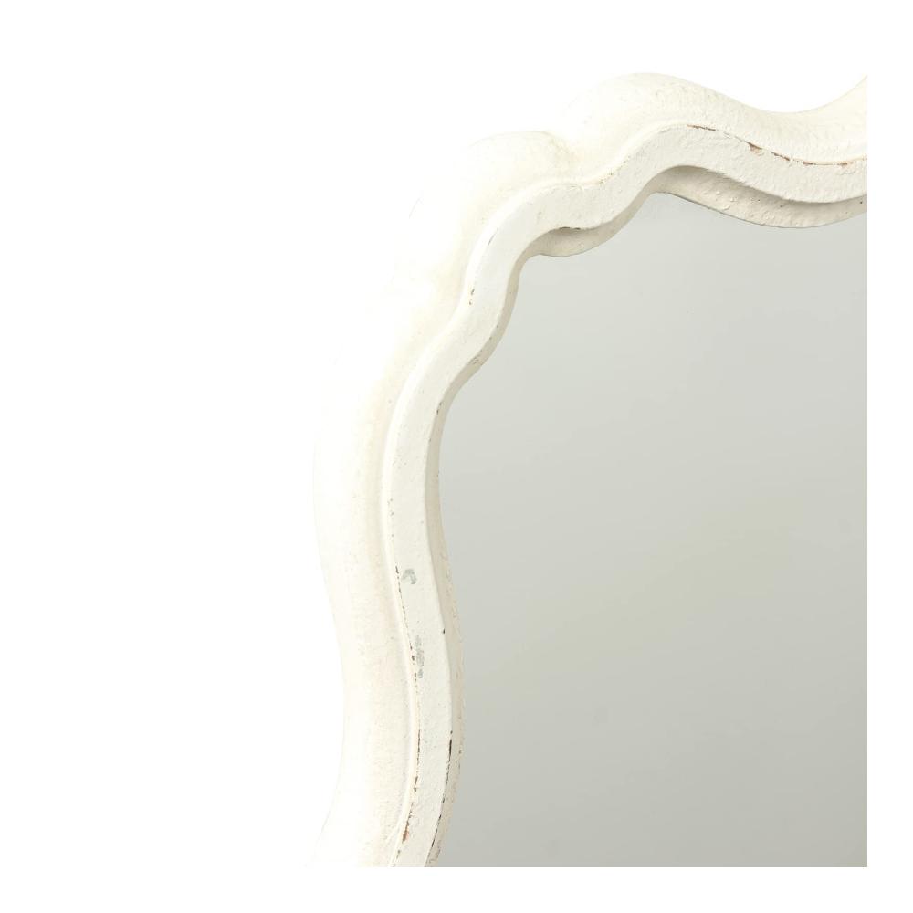 Rustikaler Wandspiegel aus Holz - Handgefertigter Vintage Hängespiegel für Wohnzimmer Schlafzimmer Badezimmer & Flur - Dekorativer Bauernhaus-Spiegel 32.5 x 39.5 cm