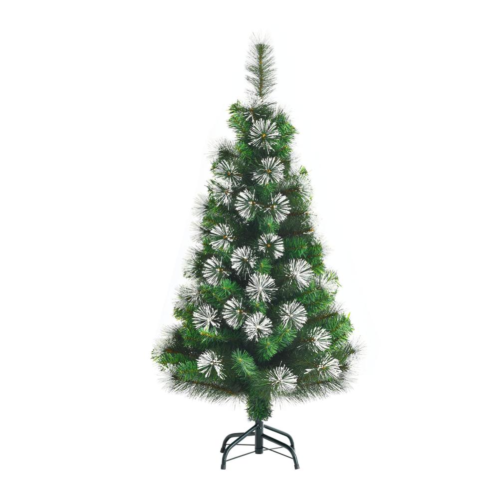 Erleben Sie festliche Magie 120 cm Künstlicher Weihnachtsbaum mit 160 verschneiten Zweigen! Stilvoller Christbaum für Zuhause Büro & Eingangsbereich. Inklusive stabilem Metallständer & praktischem Klappsystem für mühelose Aufbewahrung. Verschönern Sie Ihr Fest mit diesem zauberhaften Tannenbaum