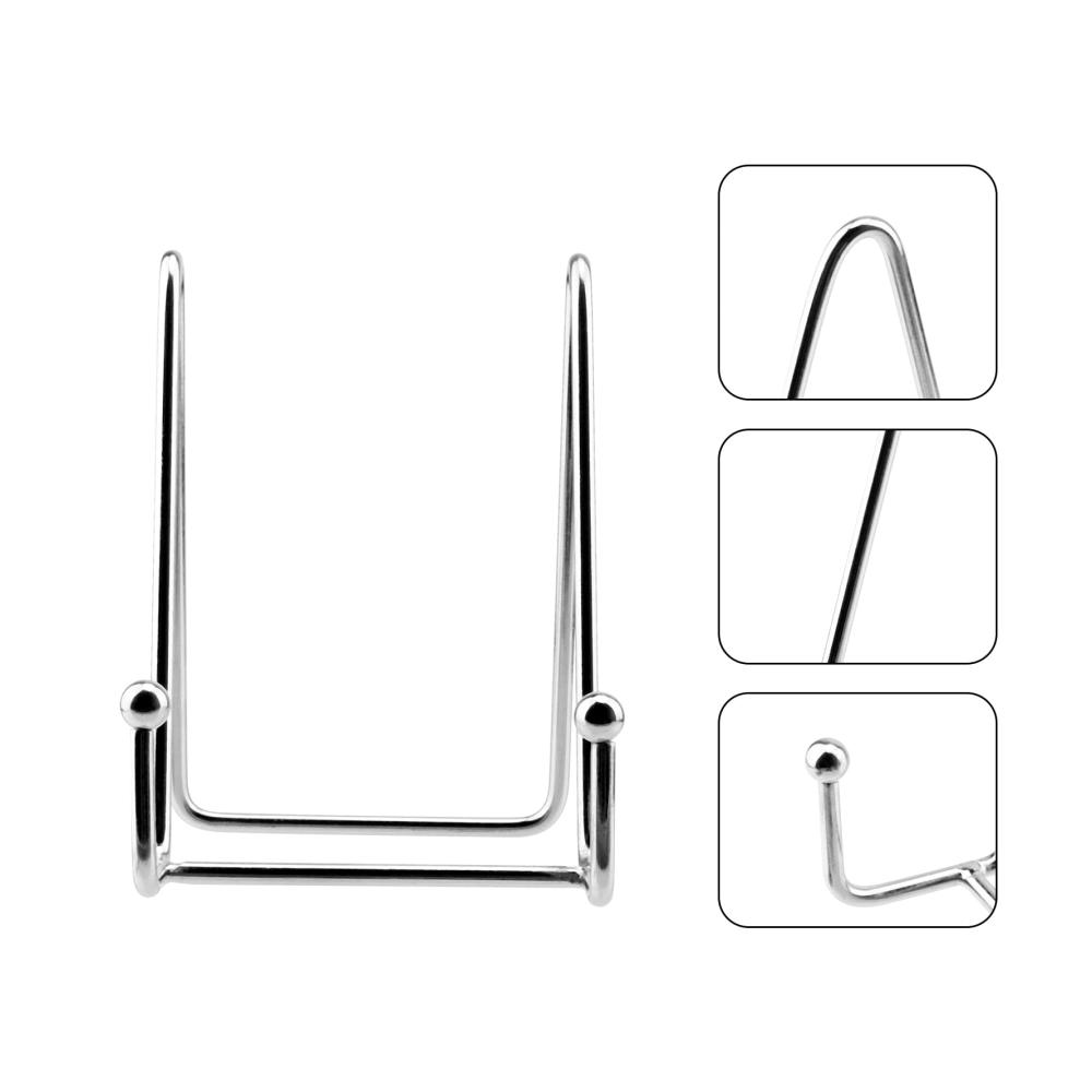 Premium Metall Tellerständer Set – 4 Stück 4 Zoll Display Ständer für Kunst Fotos & mehr – Stabile Staffelei Plattenhalter aus Eisen – Ideal für Teller Bücher Bilder und Kunstwerke auf dem