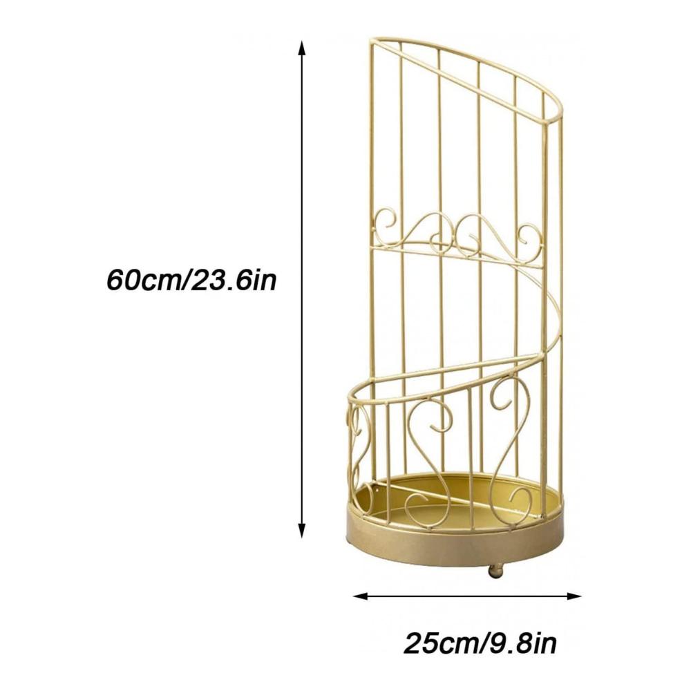Goldener Schirmständer Europäischer Retro-Stil für Büro Wohnzimmer & Flur Dekor - Metallhalter für Regenschir