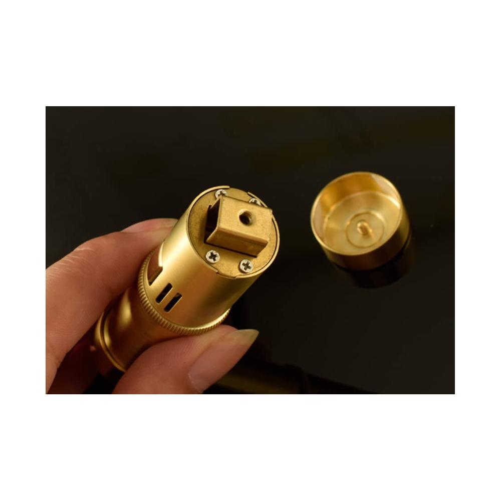 Entzünden Sie den Stil Klassisches Zylindrisches Feuerzeug aus hochwertigem Messing - Retro-Design mit sanfter Flamme für einzigartige Momente - Ideales Geschenk oder Sammlerst