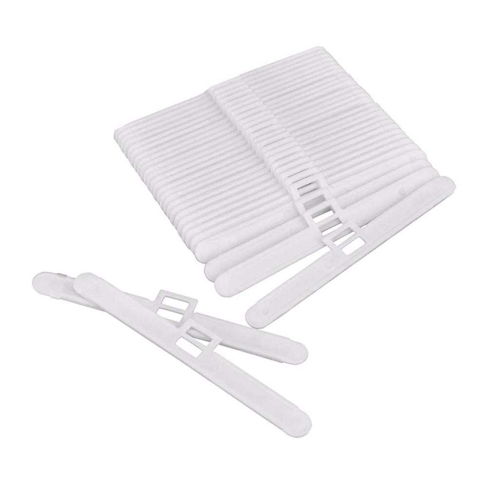 Modernes Set mit 50 Doppelloch Kleiderbügeln für 127mm Seitenzug- & Springrollos | Ouken Vertikale Lamellen Aufhänger für perfekte Ordnung | Einfache Montage und Halt