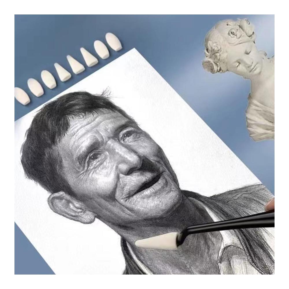 Professionelles 2-teiliges Malmesser-Set - 20 Schwammköpfe inklusive! Feine Kunst malen leicht gemacht mit Acrylfarben und Palettenmesser. Künstlerbedarf für präzise und kreative Kunstwerke