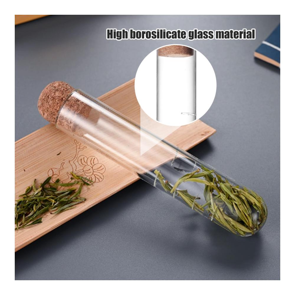 Hochwertiges Glas-Tee-Ei mit Korkgriff | 3-teiliges Teefilter-Set | 152 cm lang | Wiederverwendbarer Tee-Diffusor für losen Tee | Ideales Trinkgeschirr für Tassen und Te