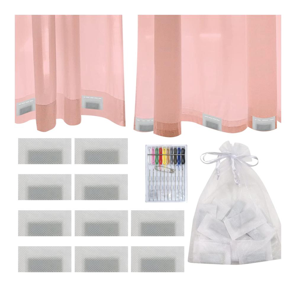 Praktischer Nähkorb-Organizer 10 Bleigewichte für Vorhänge mit Nähset Aufbewahrungstasche & Fenster-Anhänger. Ideale Lösung für Zuhause Büro Zimmer & Hotel. Perfekt für Tischdecken und Vorhänge