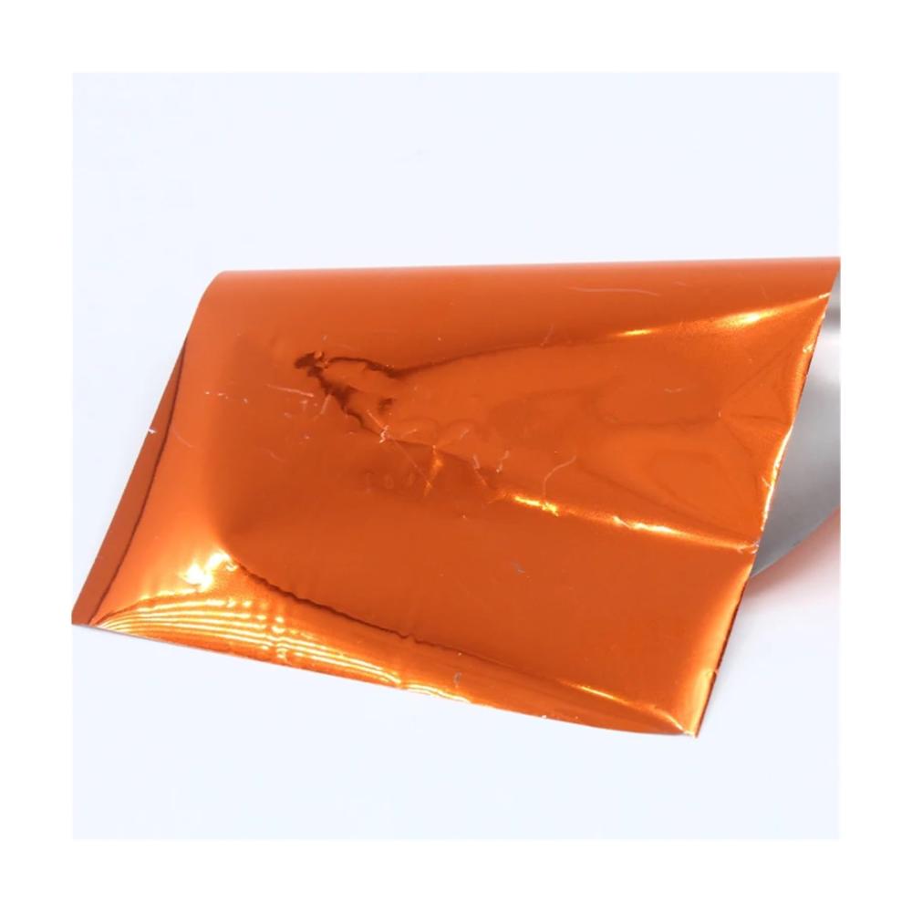 Hochwertiges Dekorpapier Set - Glitzernde Heißpräge Folie für DIY Kunst Scrapbooking und Geschenke - 20 Stück in lebhaftem Orange