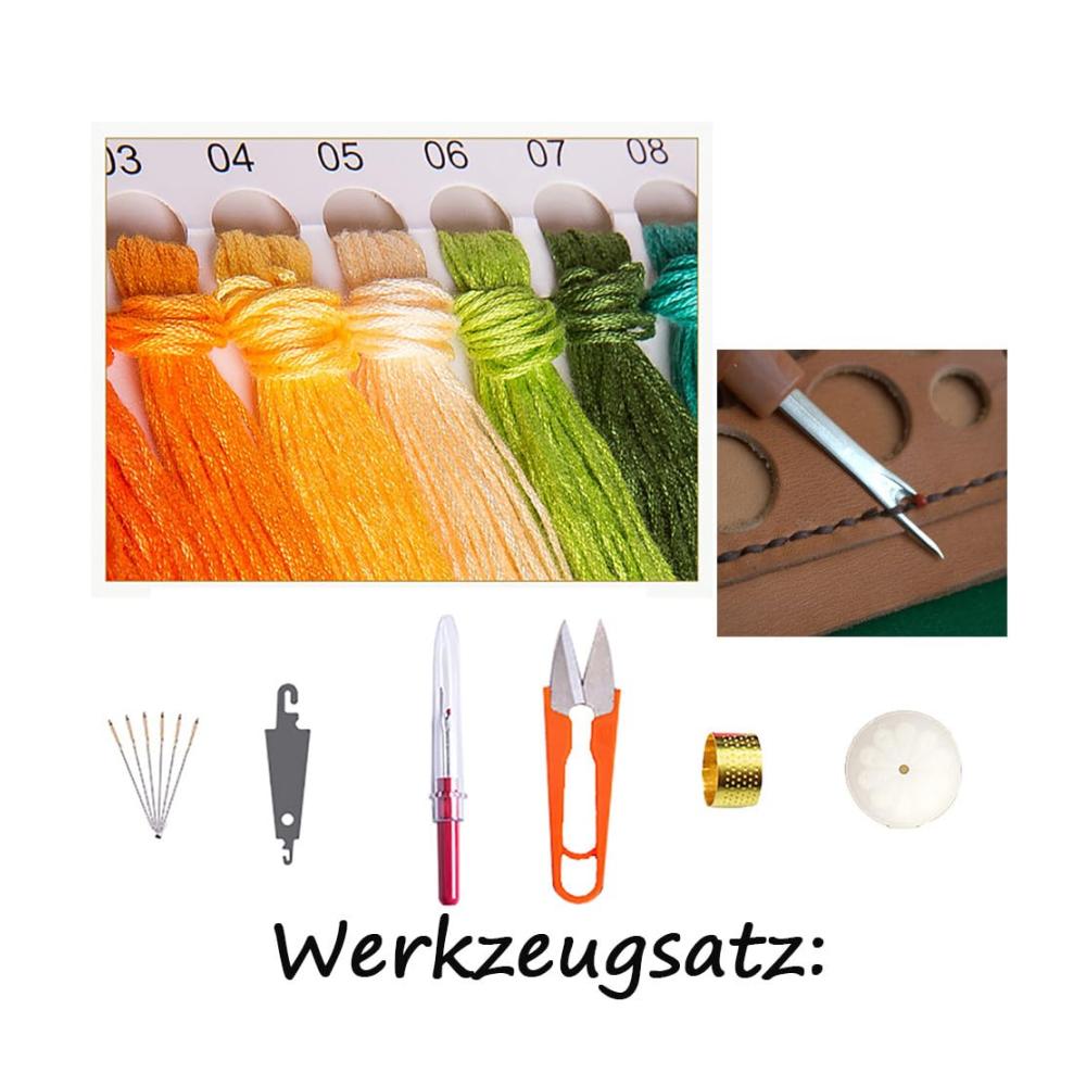 Entdecke die Kunst des Stickens mit unserem exklusiven Kreuzstich-Sticksets! Perfekt für Anfänger und Fortgeschrittene. Komplettes Stempelset mit bedruckten 11CT-Stoffen für Handkarren. Handgemachtes Stickset im minimalistischen Stil 40x50cm. Verschönere dein Zuh