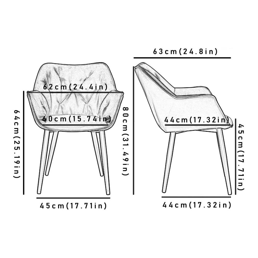 Entdecken Sie den Luxus 4er-Set Moderner Samt-Esszimmerstühle für stilvolle Wohn- und Schlafzimmer. Elegantes Design mit metallischen Beinen und Lounge-Komfort. Erhältlich in Blau/Grau mit schwarzen Füßen. Schaffen Sie eine einladende Atmosph