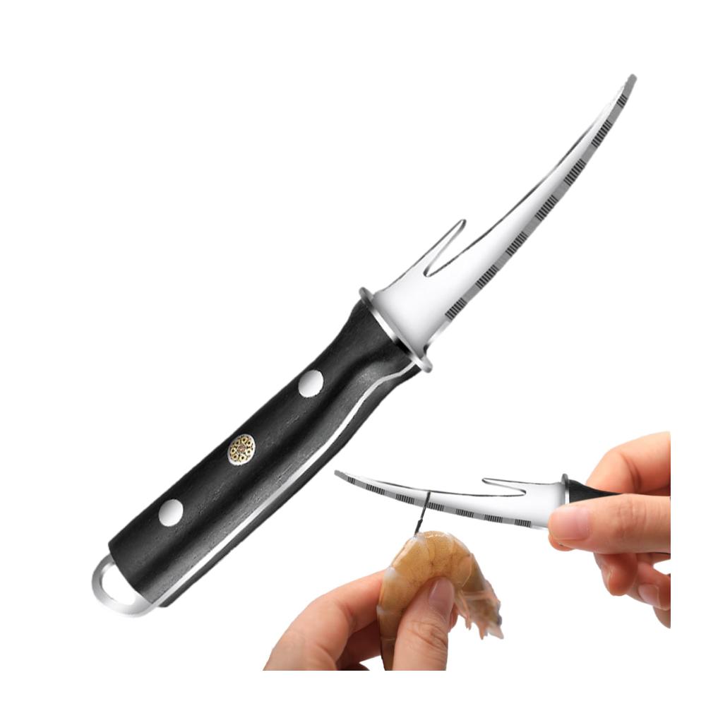 Entdecken Sie die Meeresfrüchte-Meister Garnelenschäler & Cutter Set - Effizientes Werkzeug zum mühelosen Entfernen von Garnelenschalen - Perfektes Shrimp Deveiner für Küchenprofis
