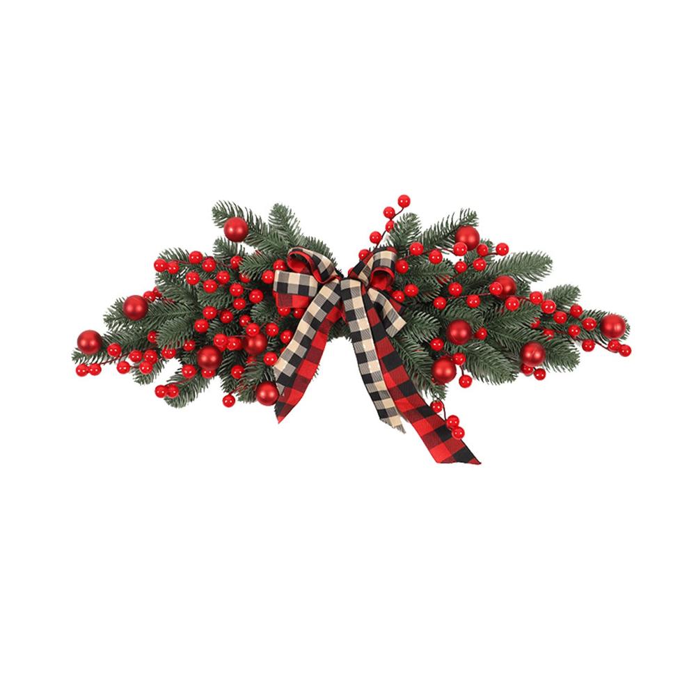 Erweitere deine festliche Atmosphäre mit unserem Roten Beerenkranz! Künstlicher Weihnachtskranz für Tür Stuhl Kamin Tisch & Briefkasten. Weihnachts-Swag in 699 cm für die perfekte Weihnachtsdekoration