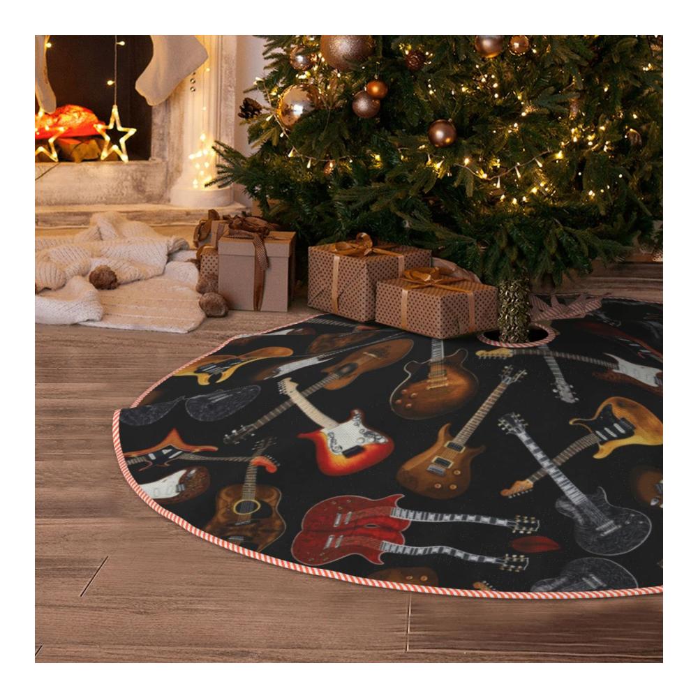 Hübsche Weihnachtsbaumständerhüllen Stilvoller Hanf-Druck für festliche Akzente! Perfekte Ergänzung für Ihre Weihnachtsdek