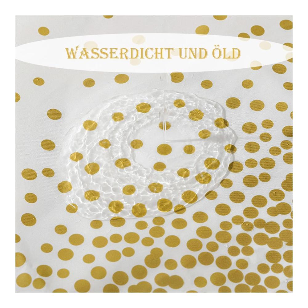 Einweg Tischdecken Set - 4er Pack Geburtstag Punkt Tischtücher wasserdicht - Rechteckiges Tischtuch für Party Picknick Jubiläum - 274x137cm
