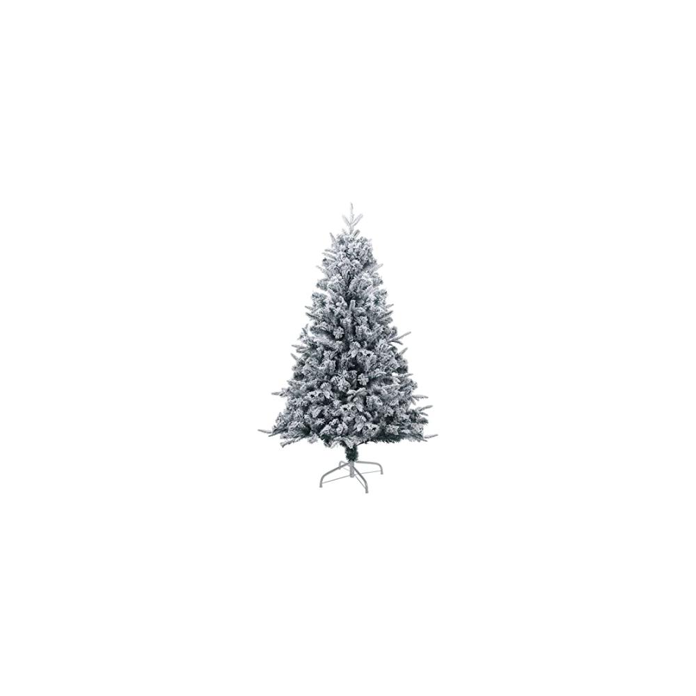 Authentischer künstlicher Weihnachtsbaum Schneebeflockt 21 m mit Metallständer für Zuhause Büro und Party - Vollständiger Baum für festliche Freude - Ein nützliches und glückliches Geschenk