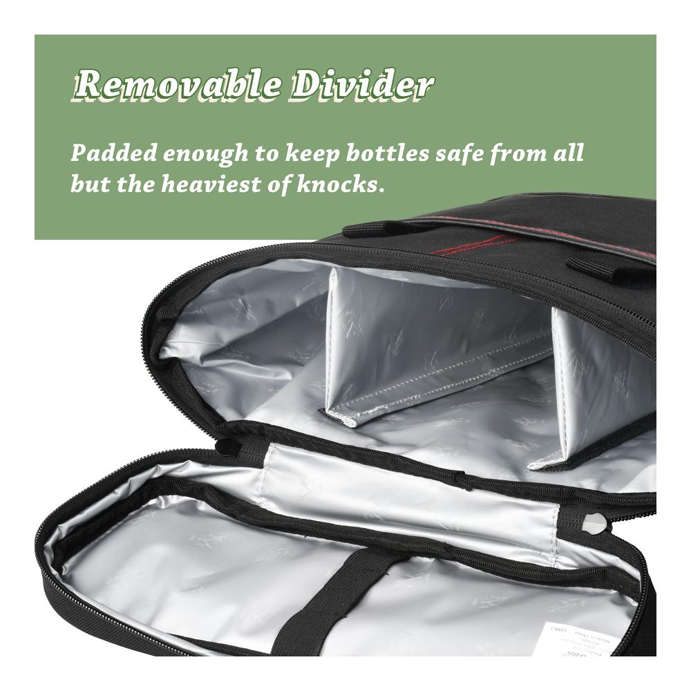 Entdecken Sie Eleganz Premium Sommelier-Set & Kühltasche - Wein & Bier stilvoll transportieren! Isolierte Tasche mit gepolstertem Griff & Schultergurt für Reisen Picknicks & mehr. Ideales Geschenk für Frauen und Männer