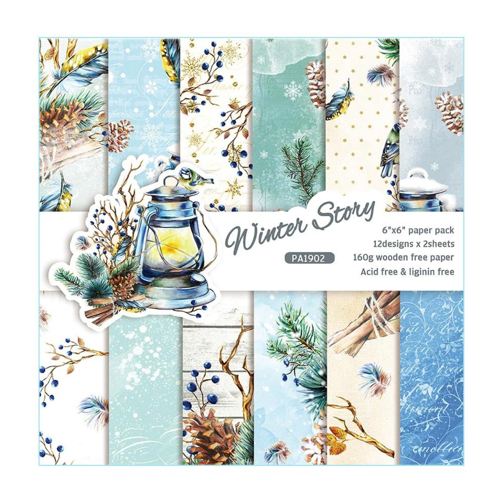 Weihnachtliches Dekorpapier-Set ZAKHSE 48 Blätter Motivpapier 152x152cm - Einseitig bedruckt - Bastelpapier für Scrapbooking Kartenherstellung und mehr - Mit Kiefernzapfen-Mustern und Designpapieren - Ideal für festliche Bastelproj