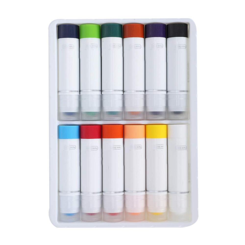 Gouache Sticks & Filzstifte Set 24 Farben Malwerkzeuge für Künstler - Sichere waschbare Materialien - Ideal für Malerei und Zeichnung
