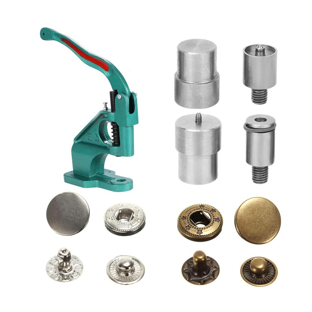 Hochwertige Schnappmatrizen-Nietpresse | Silberner Edelstahl | 4-teiliges Druckknopf-Ersatzkit für 651 633 831 | 7x5x3 mm | Robust und langlebig