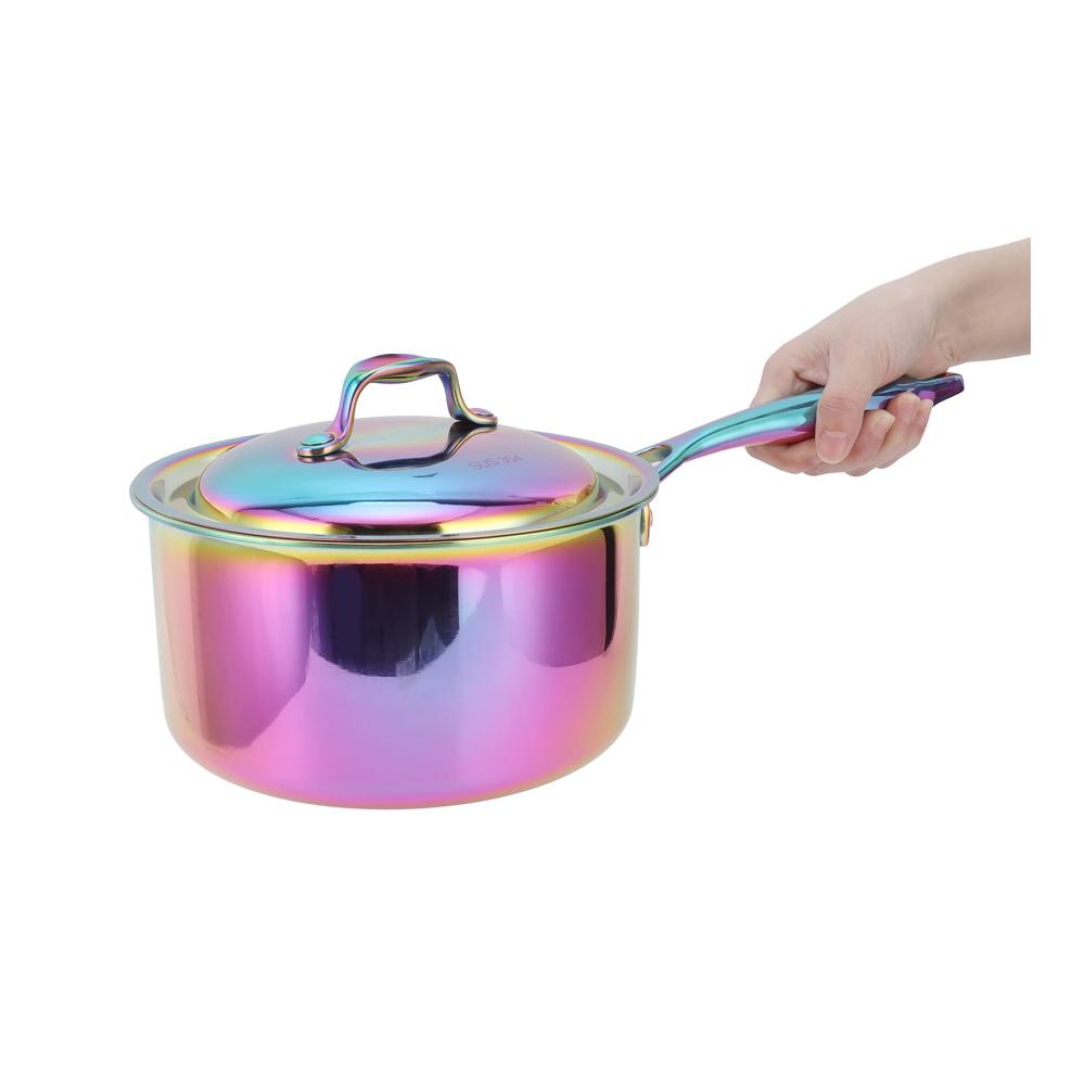 Hochwertiger Edelstahl Milchtopf für professionelle Küchen Verdicktes Design ergonomischer Griff ideal für Restaurants und Haushalte