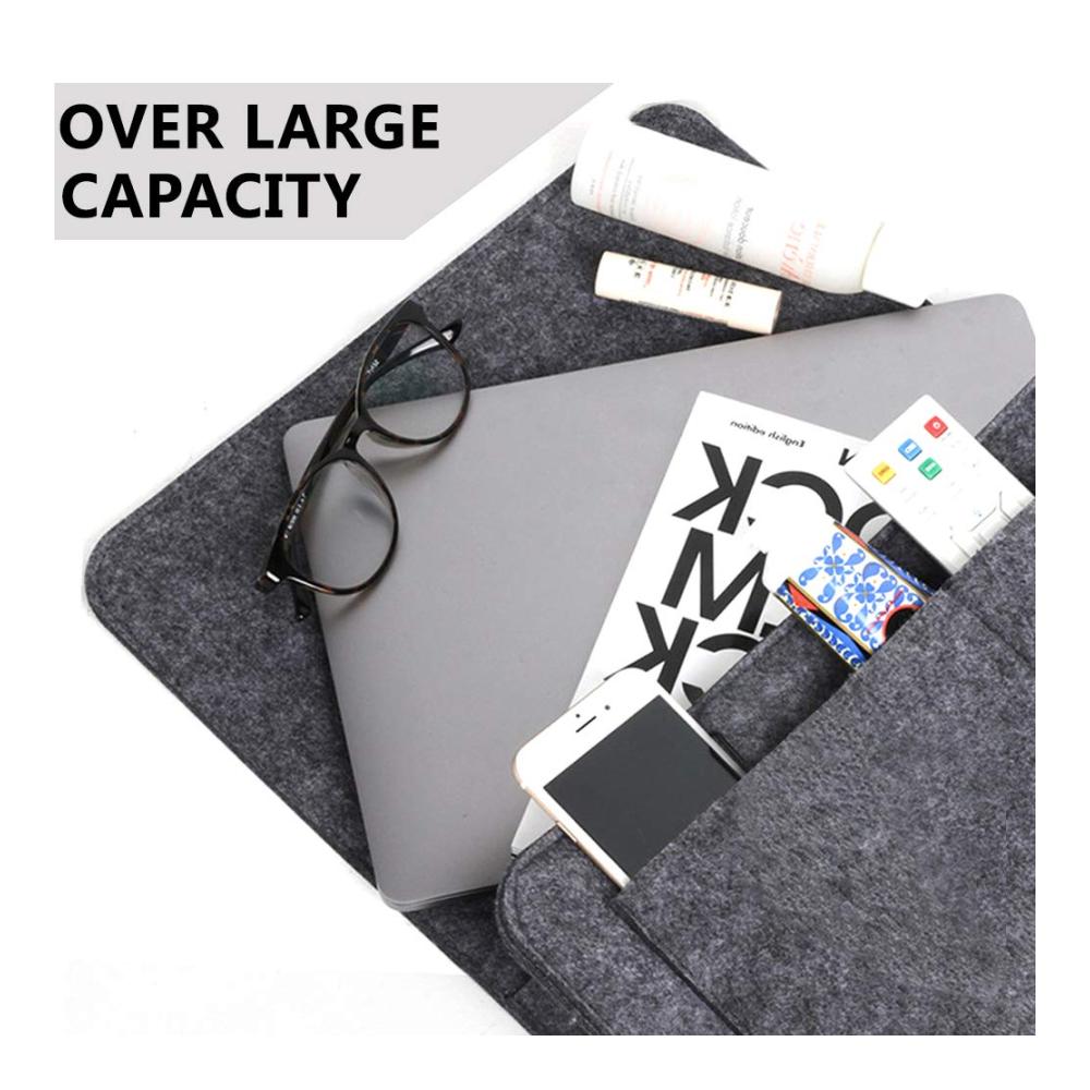 Organisieren Sie Ihr Zuhause mit Stil! Zeitschriften- & Zeitungshalter Betttasche Praktischer Sofa- und Bettorganizer für Handy iPad Brille Bücher & Fernbedienung. Anti-Rutsch Dicke Filz Dunkelgrau