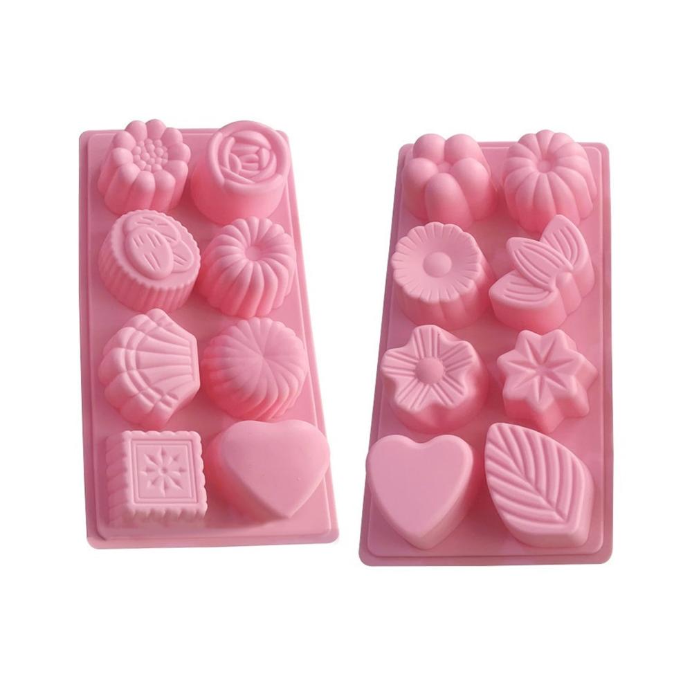 Backen mit Liebe 3 Motivbackformen für perfekte Kreationen – Lebensmittelqualität Silikon für Fondant Kuchen und mehr! Backspaß garantiert