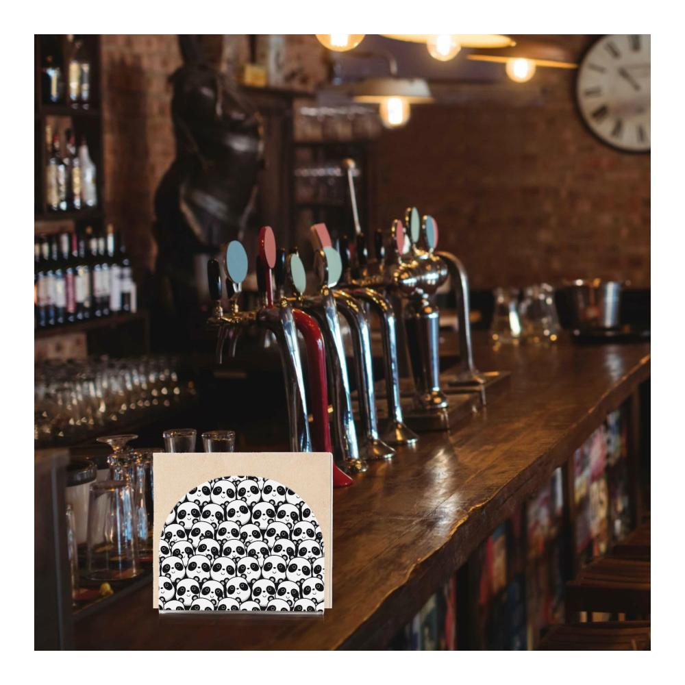 Panda Serviettenhalter - Stylischer Acrylhalter für Papierservietten - Ideal für Cocktails Tische Küchen & Restaurants - Moderner Serviettenspender mit niedlich