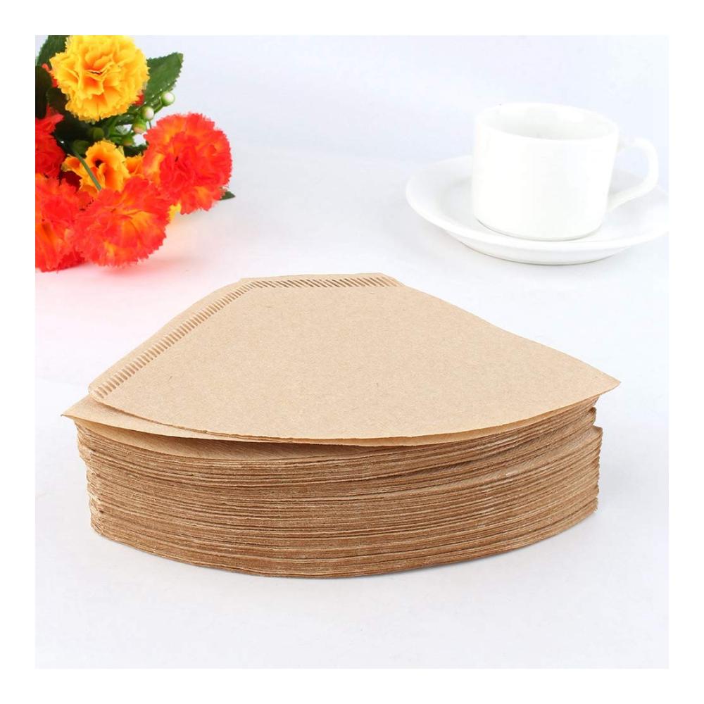 Einwegfilter 100 ungebleichte Kaffeefilterpapiere für exzellenten Pour Over und Drip Coffee Genuss - Holzpapier für optimale Aromen in Ihrem Kaffeemaker