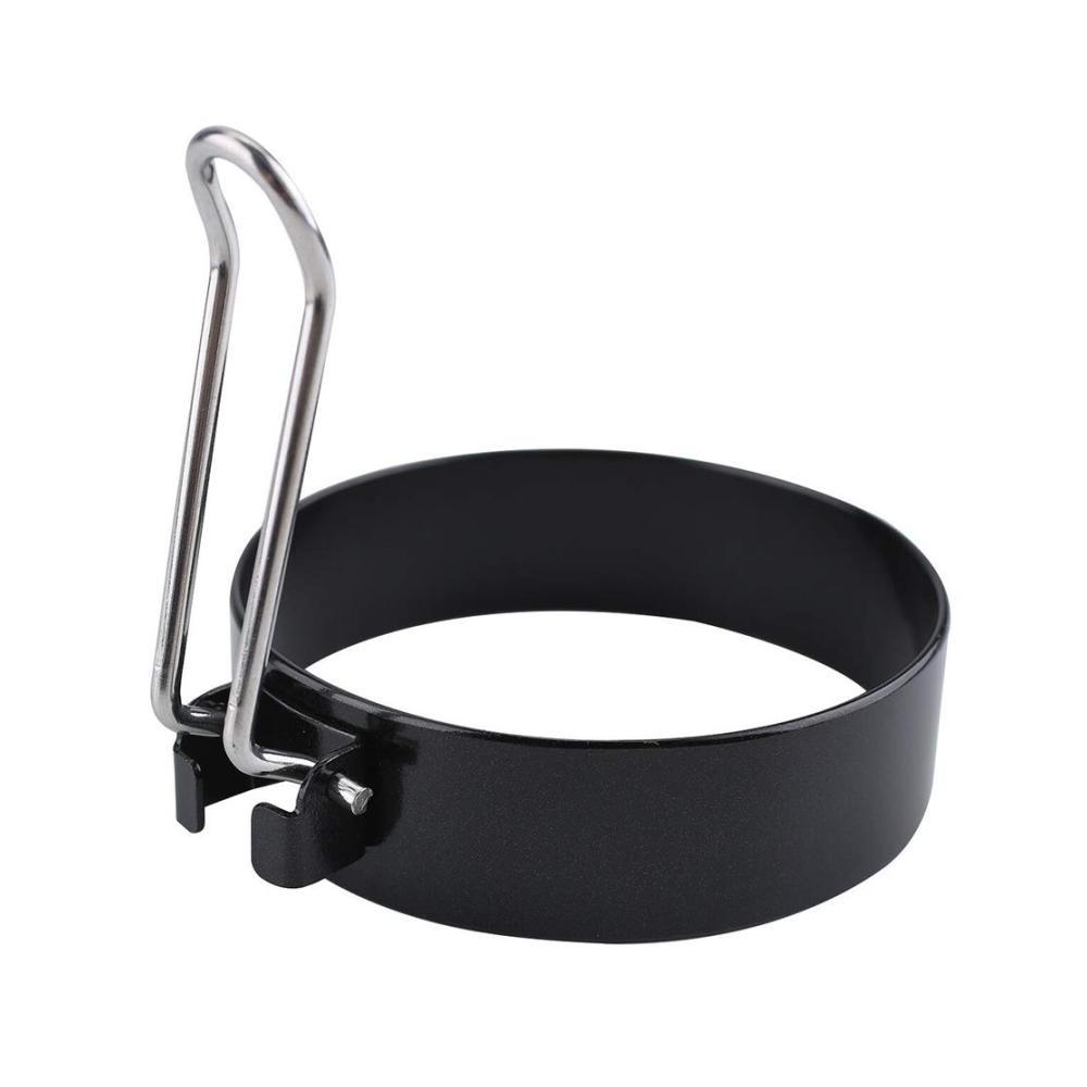 Eierschneider Deluxe-Set 4 Edelstahl Ei Ringe mit Klappbarem Silikongriff & Bürste | Perfekte Küchenhelfer für Pochierte Eier Fleischpasteten & Kekse | Antihaft Egg Ring Formen