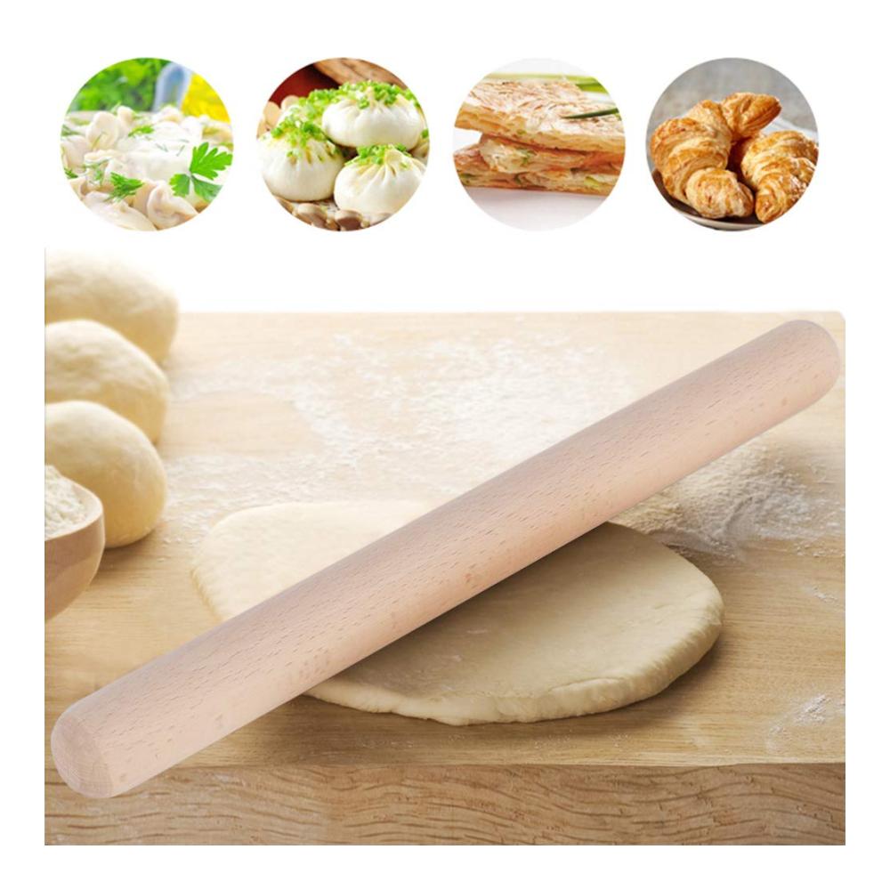 Professioneller 39cm Teigroller aus Massivholz - Ideales Küchenzubehör für perfekte Knödel Tortenkruste & Keksgebäck - Glattes Backwerkzeug