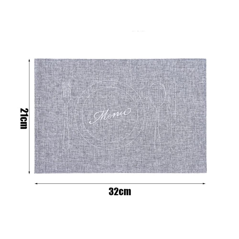 6er Set Weihnachts Platzsets in Rot - Tischsets für Esszimmer & Küche - Rutschfest Waschbar & Hitzebeständig - Dekorativ und Praktisch - 32 x 21 cm - Wasserdichtes Polyester Leinen
