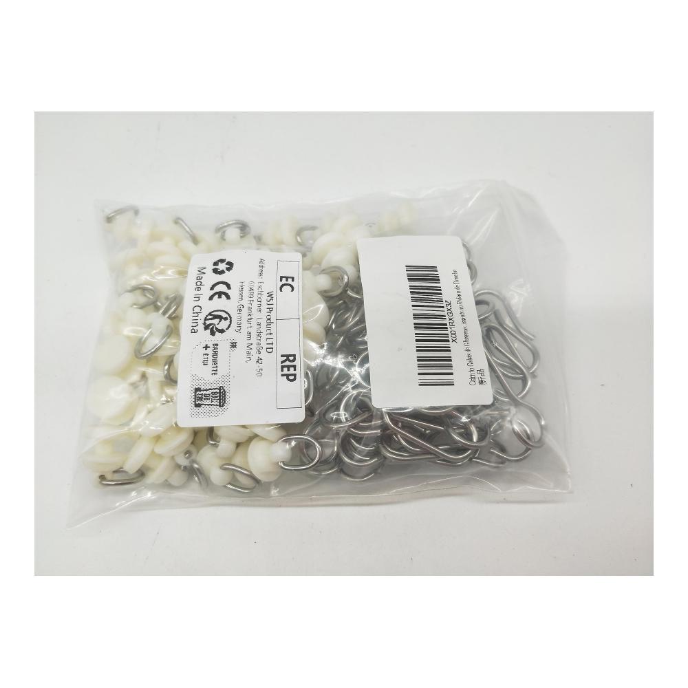 Erleichtern Sie Ihren Vorhangwechsel mit Csirnto Gleiter Curtain Hooks! 45 Stück Weiß Kunststoff Vorhang Haken mit Ring für mühelose Gardinenbewegung. Praktisches Set für Vorhangschienen -rollen und -röllchen. Genießen Sie reibungsloses Öffnen und Schließen Ihrer Vorhänge