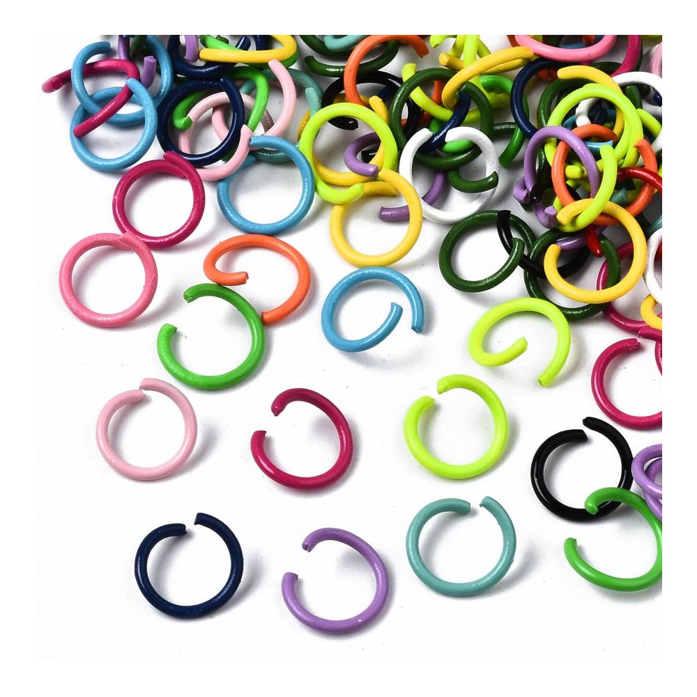 Entdecken Sie die Vielfalt 180 Stück bunte Ringel! Offene Binderinge 105 x 1 mm - Perfekte Verbindungselemente für Schmuck Basteln Armbänder und Schlüsselbunde. Kreative Freiheit entfesseln