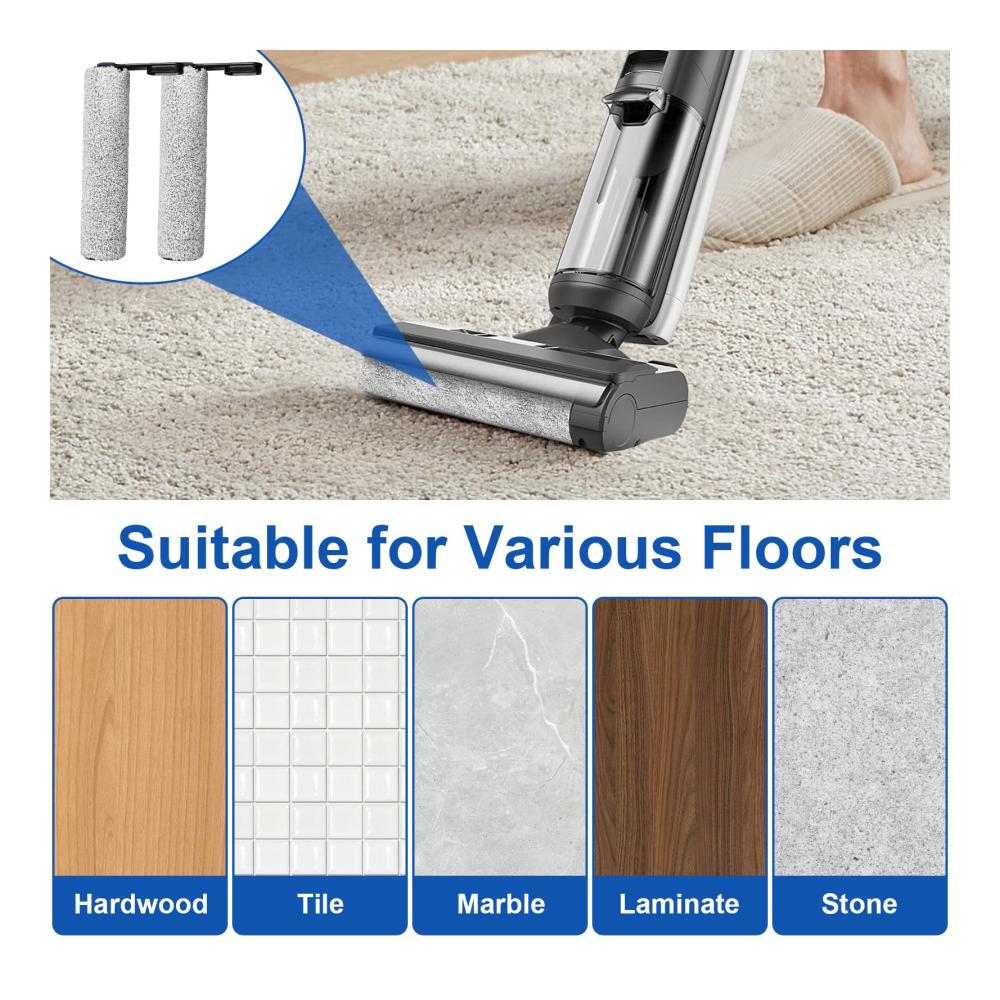 Entfesseln Sie die Reinigungsmacht Fixbetter 2 Bürstenrollen & 2 Filter für Tineco Floor One S5/S5 Pro/S5 Pro 2/S5 Extreme Nass-Trocken Staubsauger Zubehörset + Bonus Reinigungsbür