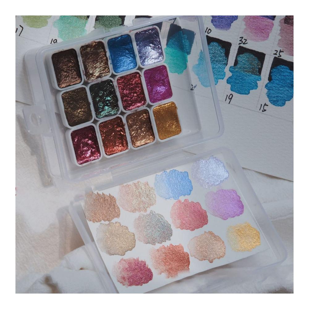 Entfalte deine Kreativität mit unserem Künstler-Aquarellfarben-Set! Umweltfreundlich glitzernd metallisch und solide. Mühelose Aufbewahrung tragbar und leicht. Perfekt für Kinder Erwachsene Anfänger und Künstler. Entdecke die Welt der Farben & Lacke