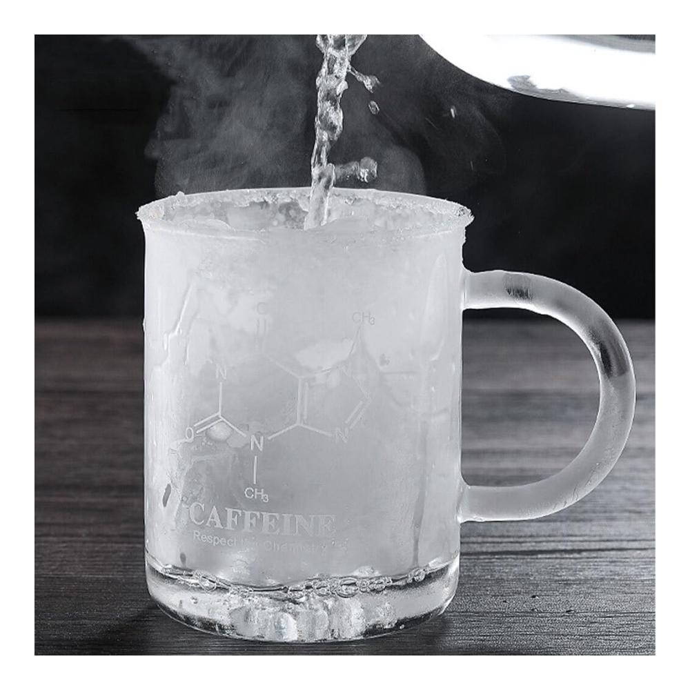 Milchschaumkännchen Stilvoller Glasbecher mit Graduierung und vielseitigem Griff für perfekten Schaum - Robuster umweltfreundlicher Kaffeebecher