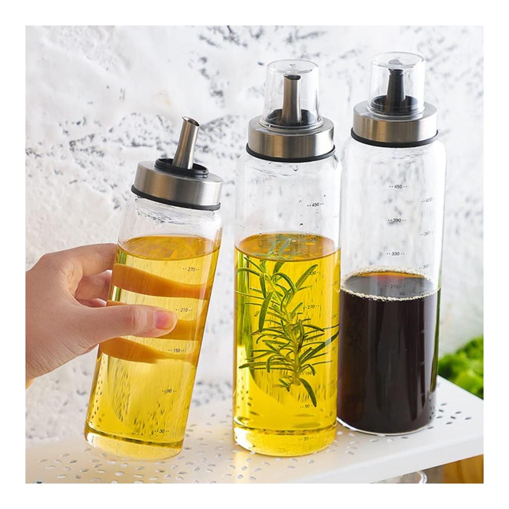 Premium Glasflasche 300ml für Öl & Gewürze | Auslaufsicherer Ölspender & Sprüher | Hochwertiges Borosilikatglas | Unverzichtbar für die Küche | Leicht zu reinigen & befüllen