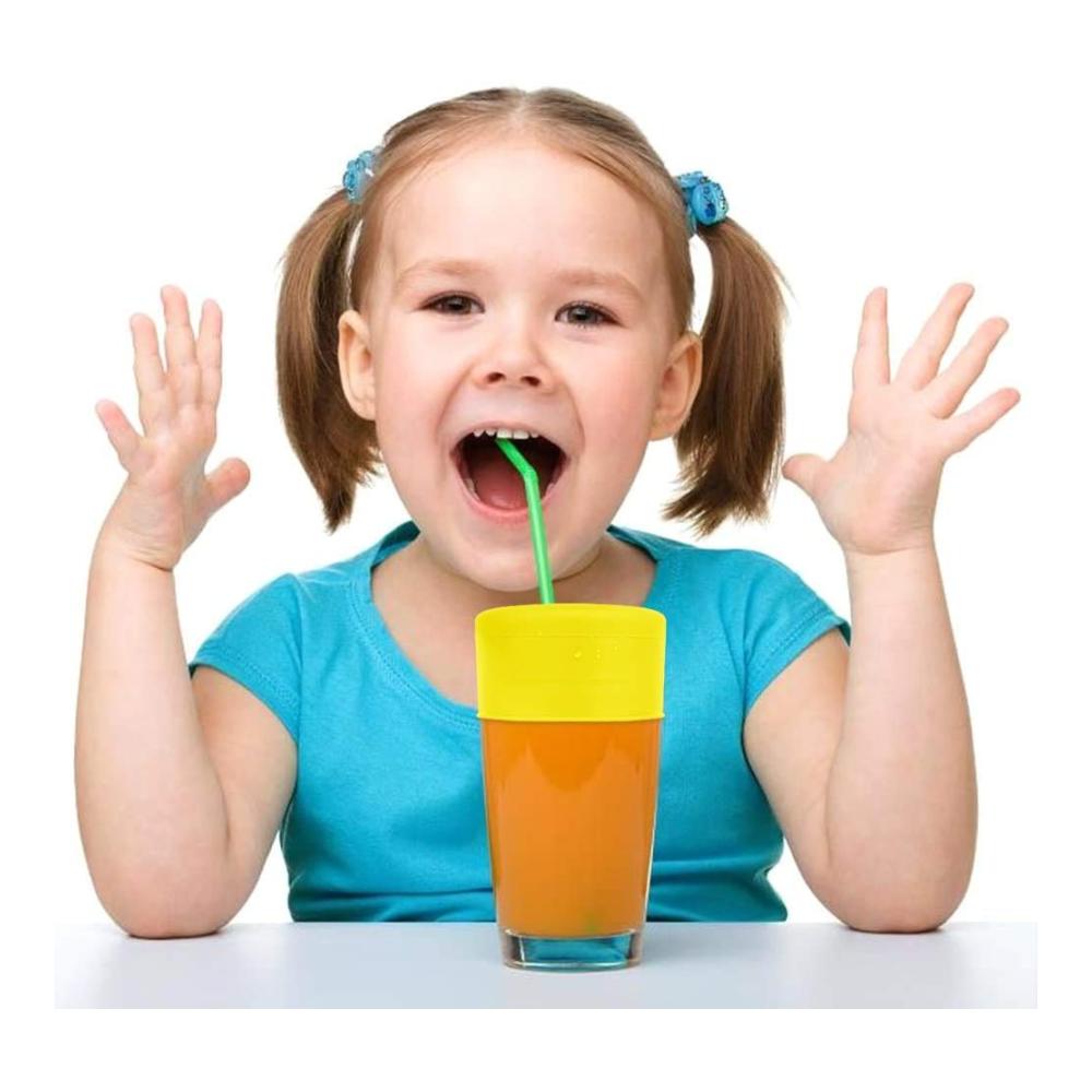 Erhalten Sie 5Pcs Silikon Sippy Cup Deckel mit entzückendem Elefanten-Design für auslaufsicheren Schutz Ihrer Getränke (St