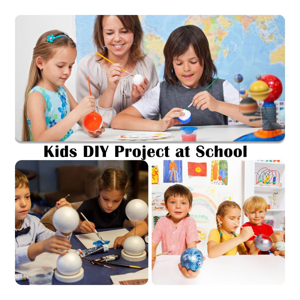 Entdecken Sie kreative Vielfalt mit 100 Steckschaumkugeln - Bastelspaß für DIY-Kunst Schulprojekte & festliche Dekorationen! 5 Größen Styroporkugeln für Weihnachten Ostern & Partys