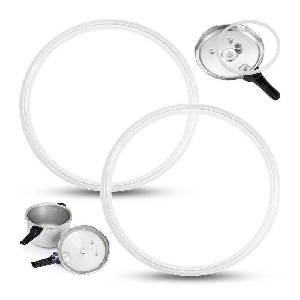 Premium Silikon Dichtungsringe Set für Schnellkochtöpfe - 3-teiliges Zubehör mit 22cm Innendurchmesser - Passend für 3L 4.5L 6.5L 8.5L Druckkochtöpfe - Hochwertige Kochzubehör
