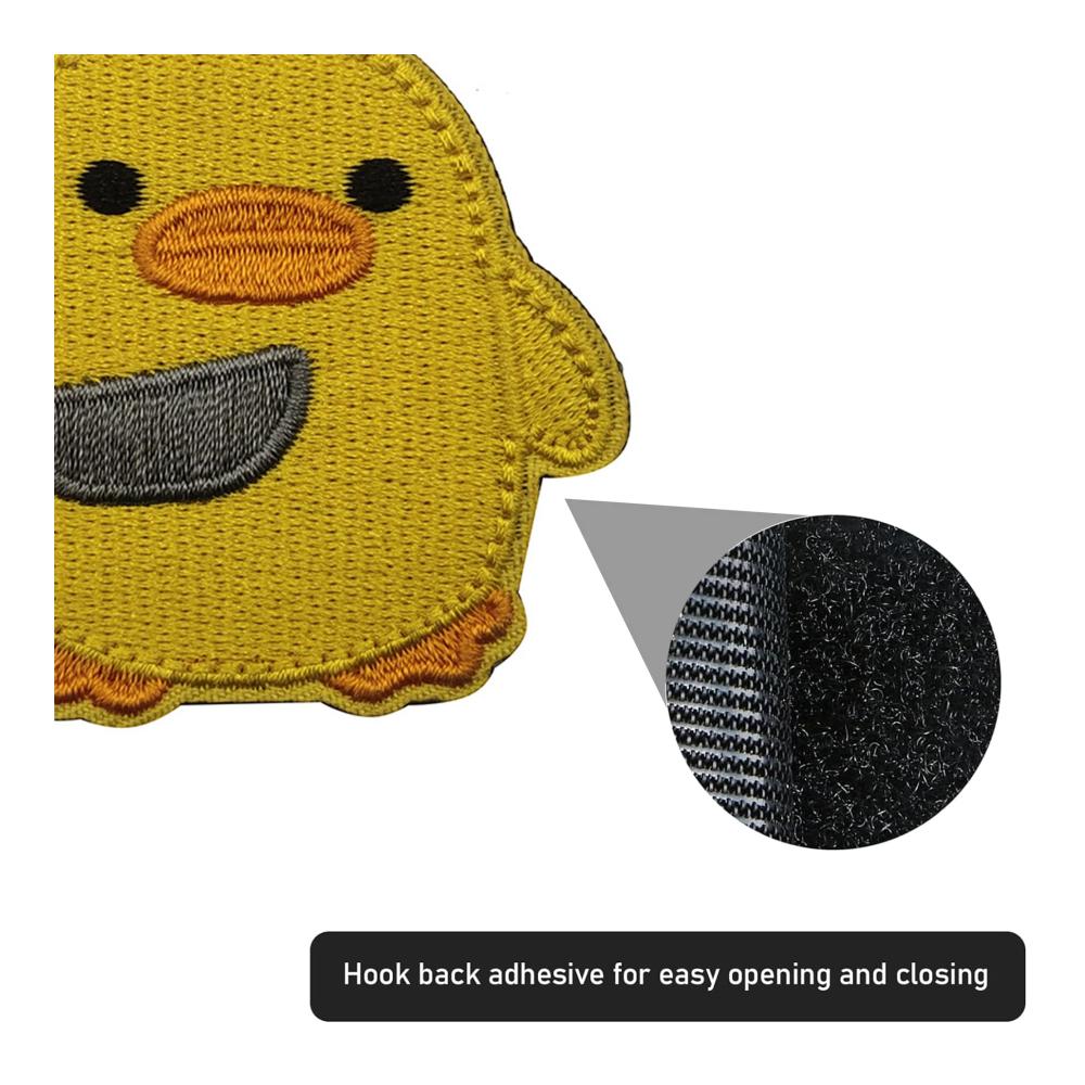 Gestickte Applikationen Set Hochwertige Klettverschluss-Patches mit lustigen Motiven – Gans Ente Frosch Katze. Ideales Bekleidungszubehör für Jeans Hemden Hüte und Rucksäcke. 4er-Pack für kreative Individualität