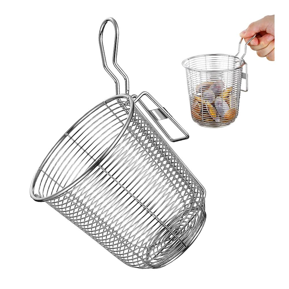 Entdecken Sie den ultimativen Schaum- & Abseihlöffel Hochwertiger Edelstahl hängender Mesh-Speeder-Safe mit tiefem Korb oder Topfsieb für müheloses Kochen. Praktisches Küchenaccessoire für jede Mahlzeit