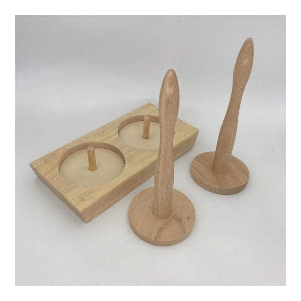 Nähzubehör Holzgarn-Aufbewahrungsstab mit Stickgarnspule und Häkelnadel für DIY Handwerk | Praktisches Webwerkzeug für Pullover Schals & Wandtepp