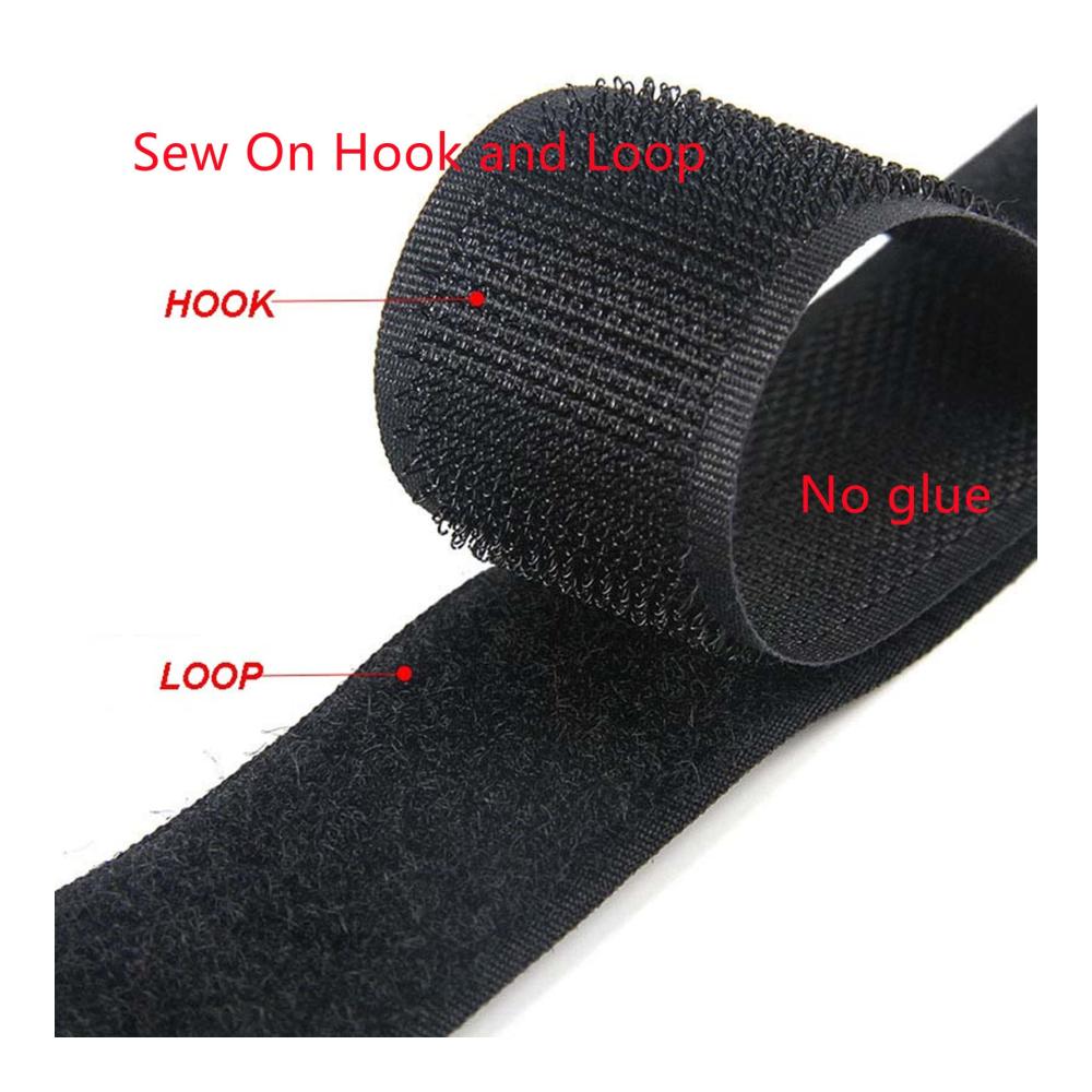 Premium Klettbänder zum Nähen - 100mm Breite - Hochwertiges Aufnäh-Set aus Flausch- und Hakenband - Strapazierfähige Nylon-Stoffstreifen für Näharbeiten Schuhe & Bastelprojekte