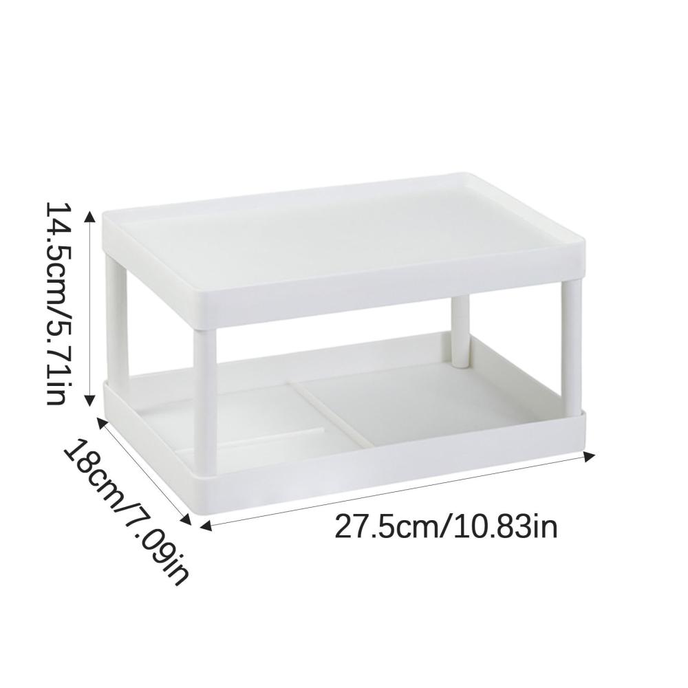 Effizientes Gewürzregal für die Küche Doppellagiges Desktop-Regal mit 475 g langlebiger Organizer für Arbeitsplatten und tragbarer Badezimmer-Organizer. Halten Sie Ihre Gewürze ordentlich und griffbereit