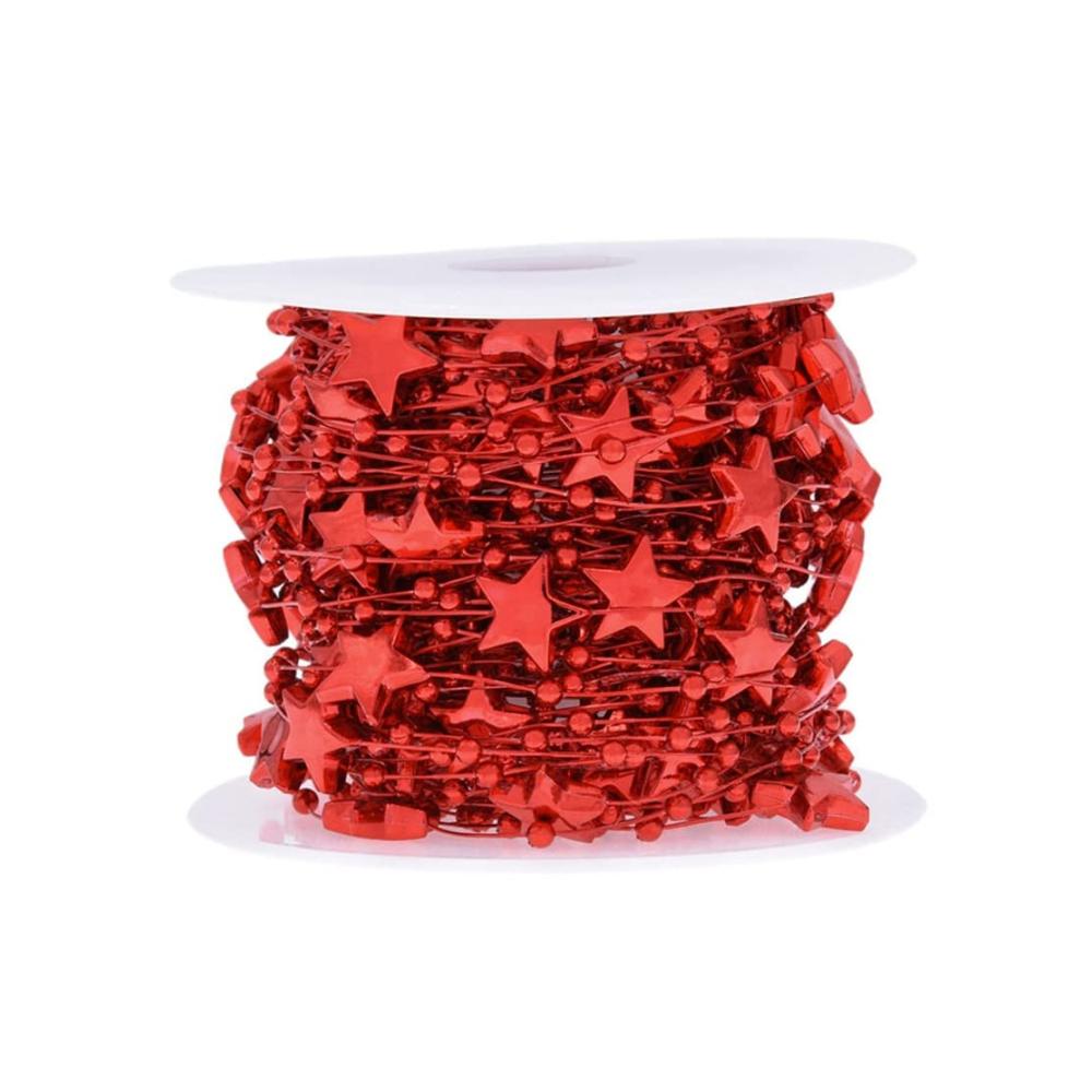 Entdecken Sie den Glanz 15 Meter Borten mit Beads - Kreative Perlengirlande für Haarschmuck Tischdeko Hochzeits- & Partydekoration. Elegantes Perlenband in Rot für festliche Weihnachtsdekorationen. Verschönern Sie Ihre Welt stilvoll