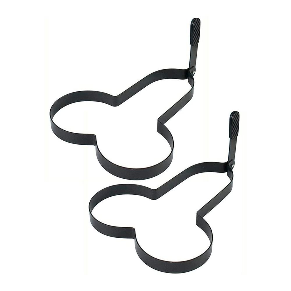 Kreative Omelettpfannen Edelstahl Ei Ring mit Antihaftbeschichtung und Griff. Perfekt für lustige Spiegelei-Formen und müheloses Kochen von Omeletts und Pfannkuchen