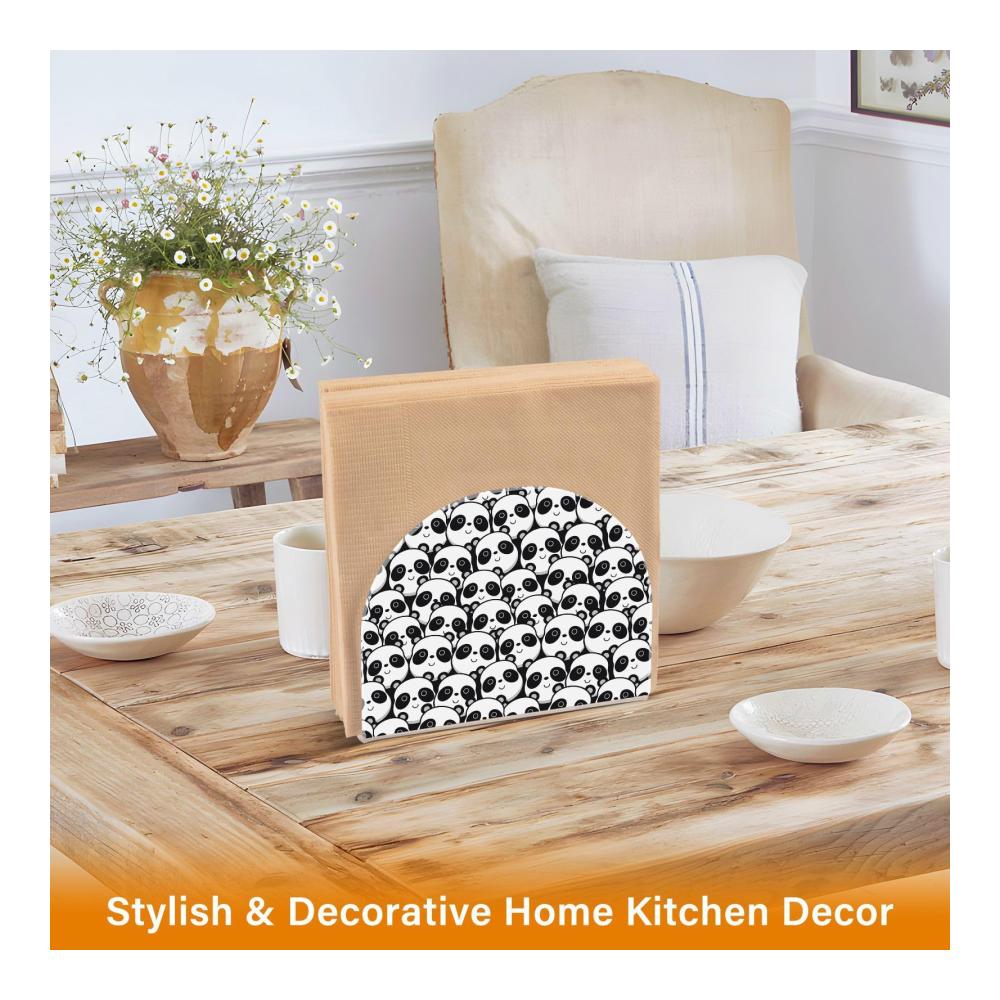 Panda Serviettenhalter - Stylischer Acrylhalter für Papierservietten - Ideal für Cocktails Tische Küchen & Restaurants - Moderner Serviettenspender mit niedlich