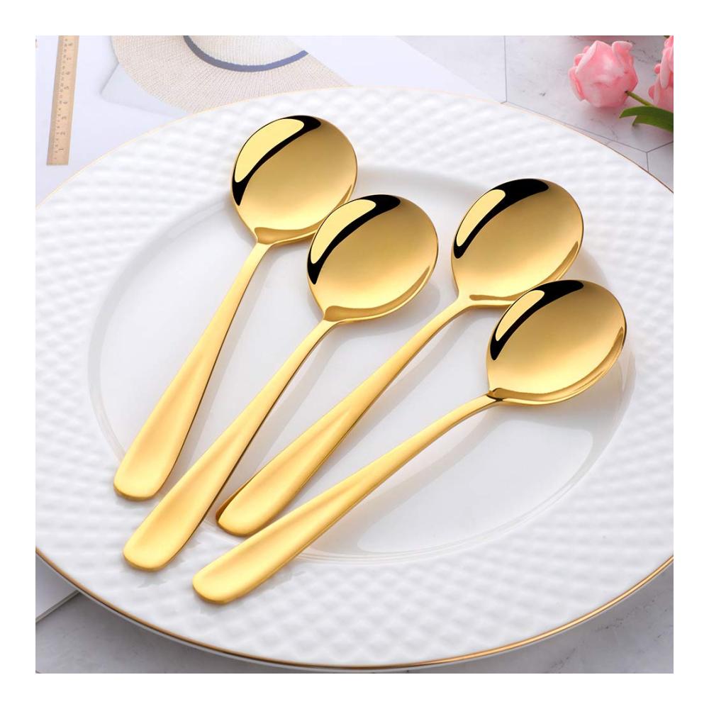 Premium Edelstahl Suppenlöffel Set – 8-teilige Esslöffel für Suppen Müsli & mehr – Rostfrei & elegant – Ideal für den täglichen Gebrauch – Langlebige Tafellöffel